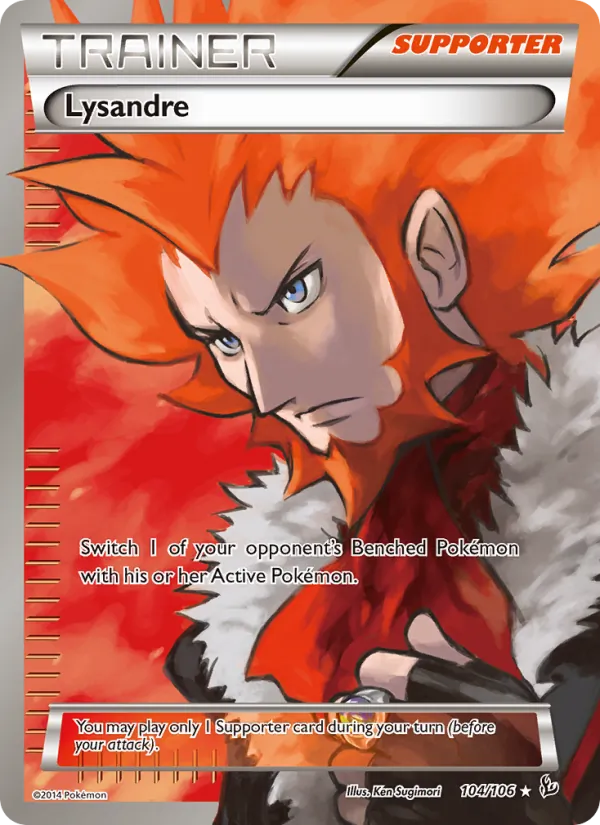 Lysandre — Flashfire #104 (Pokémon TCG card)