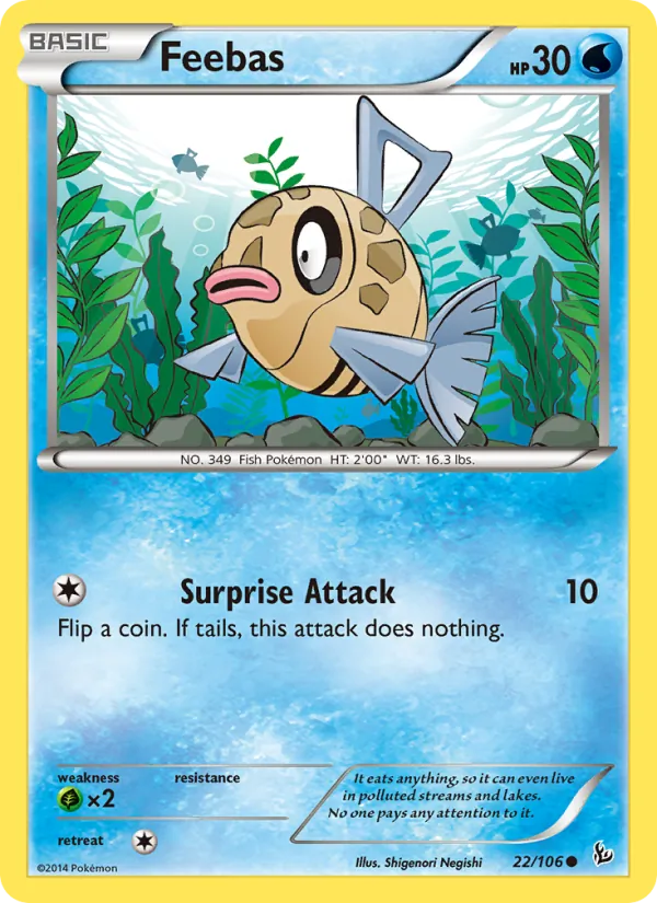 Feebas — Flashfire #22 (Pokémon TCG card)
