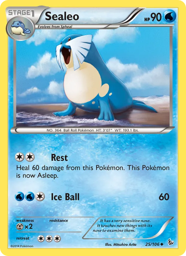 Sealeo — Flashfire #25 (Pokémon TCG card)