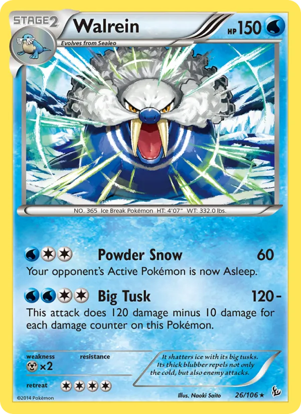 Walrein — Flashfire #26 (Pokémon TCG card)