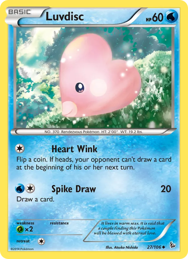 Luvdisc — Flashfire #27 (Pokémon TCG card)