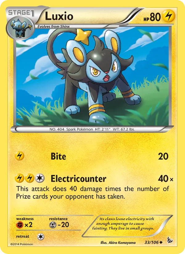 Luxio — Flashfire #33 (Pokémon TCG card)