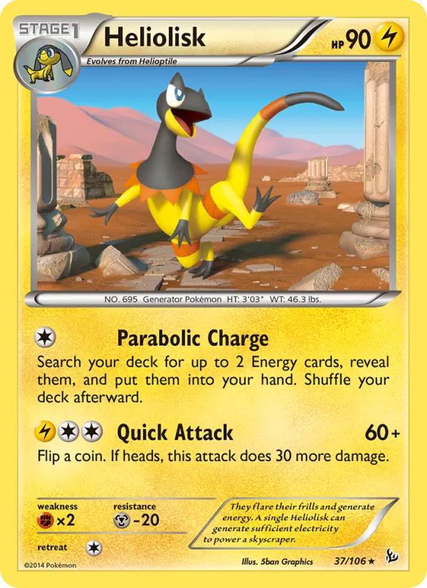 Heliolisk — Flashfire #37 (Pokémon TCG card)