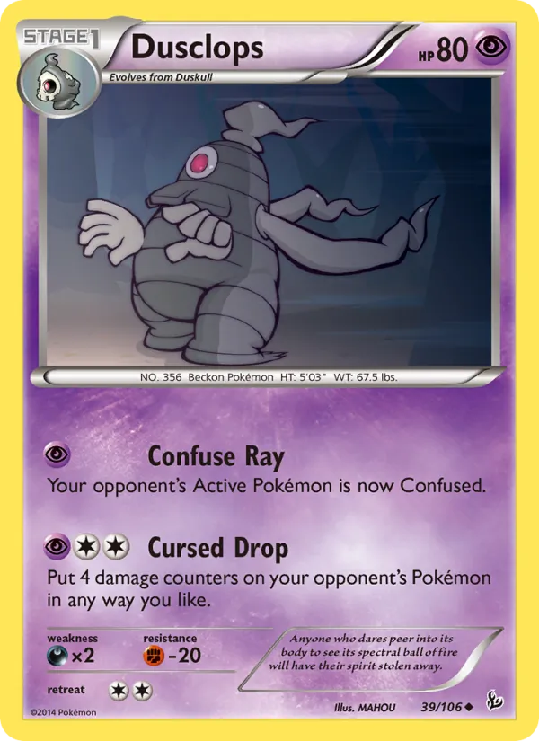 Dusclops — Flashfire #39 (Pokémon TCG card)