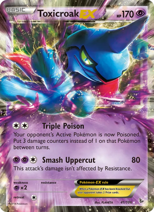 Toxicroak EX — Flashfire #41 (Pokémon TCG card)