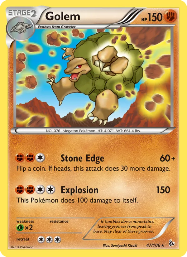 Golem — Flashfire #47 (Pokémon TCG card)