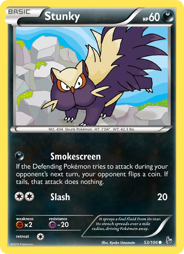 Stunky — Flashfire #53 (Pokémon TCG card)