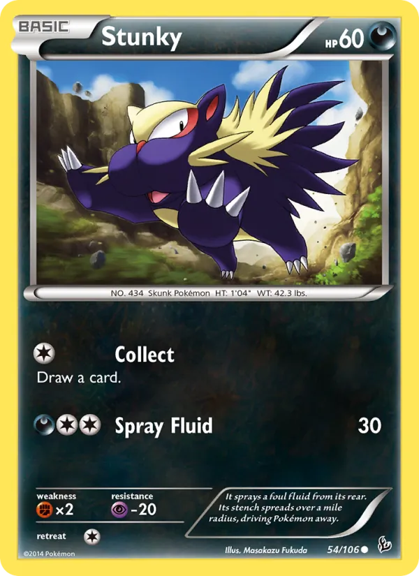 Stunky — Flashfire #54 (Pokémon TCG card)