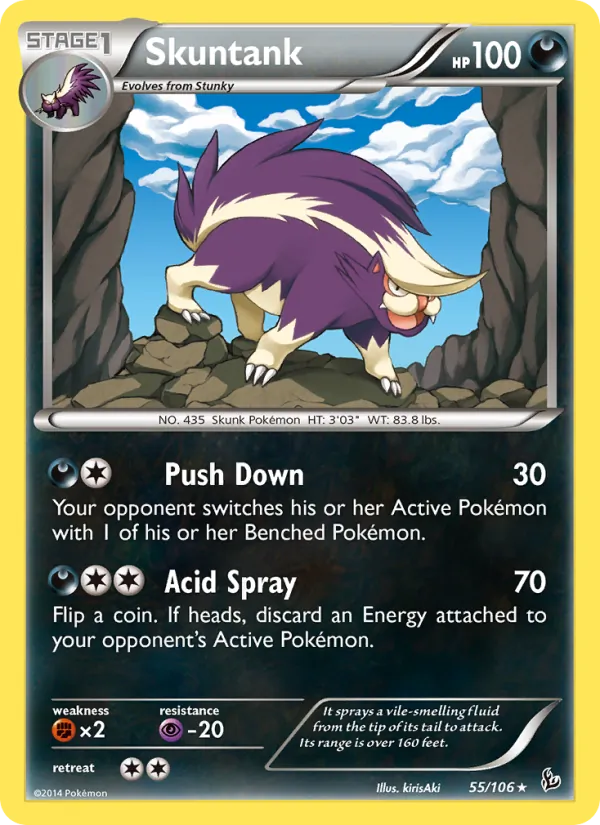 Skuntank — Flashfire #55 (Pokémon TCG card)