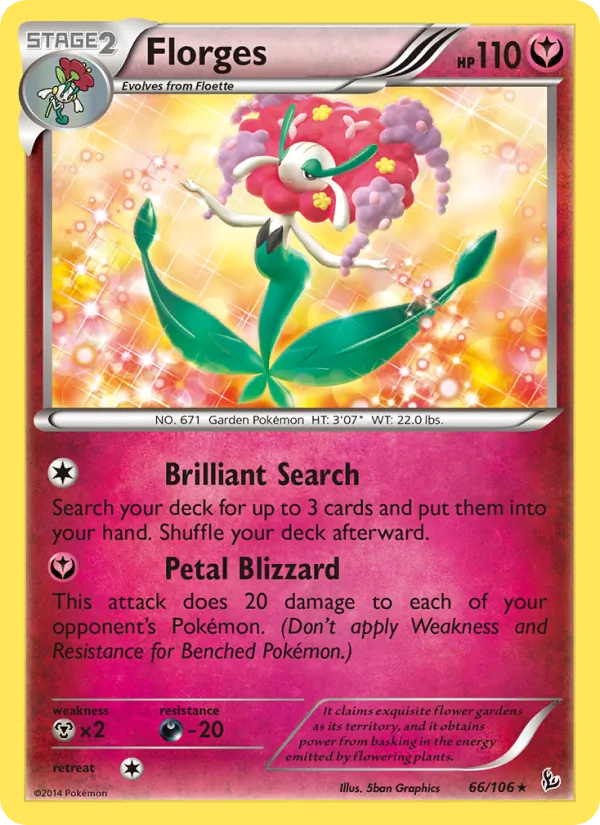 Florges — Flashfire #66 (Pokémon TCG card)