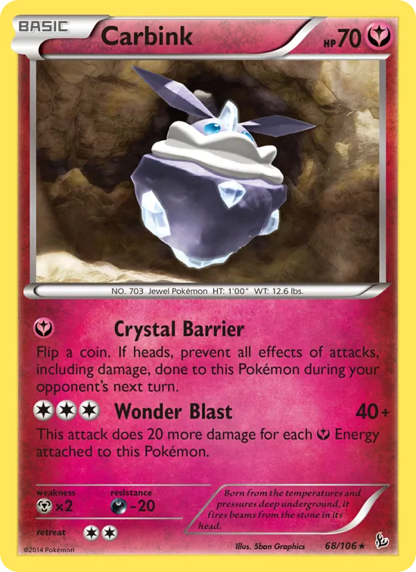 Carbink — Flashfire #68 (Pokémon TCG card)