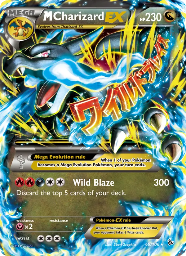 M Charizard EX — Flashfire #69 (Pokémon TCG card)