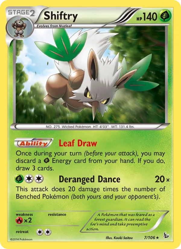 Shiftry — Flashfire #7 (Pokémon TCG card)