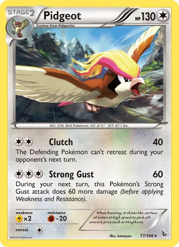 Pidgeot — Flashfire #77 (Pokémon TCG card)