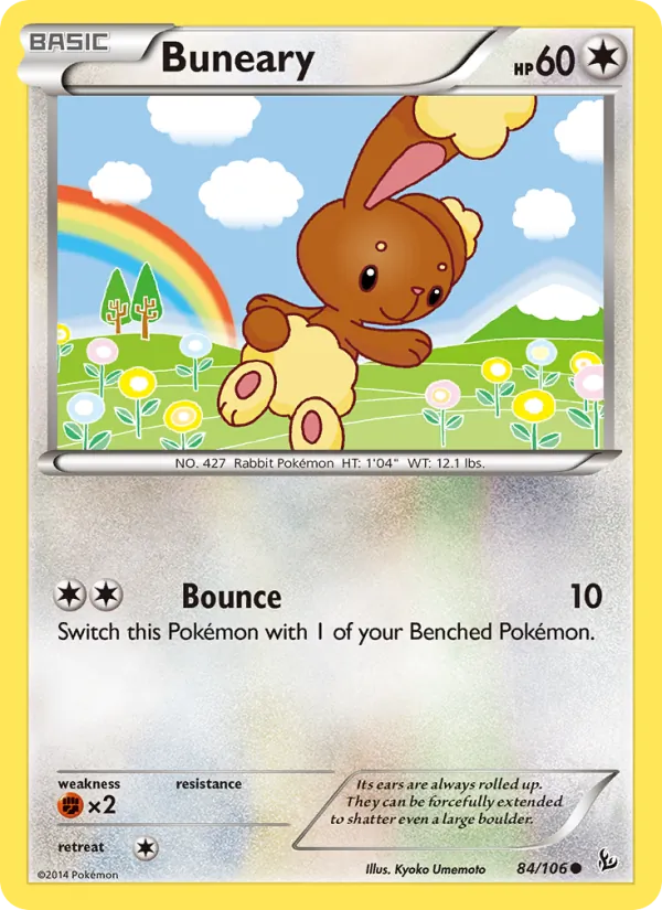 Buneary — Flashfire #84 (Pokémon TCG card)