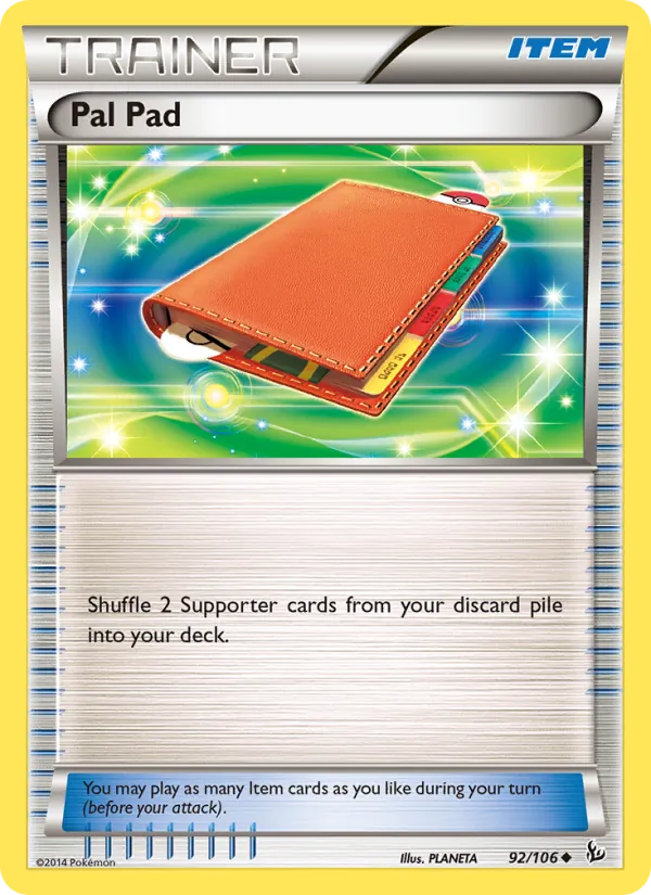 Pal Pad — Flashfire #92 (Pokémon TCG card)