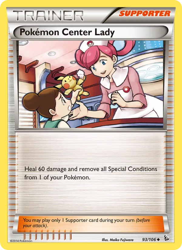 Pokémon Center Lady — Flashfire #93 (Pokémon TCG card)