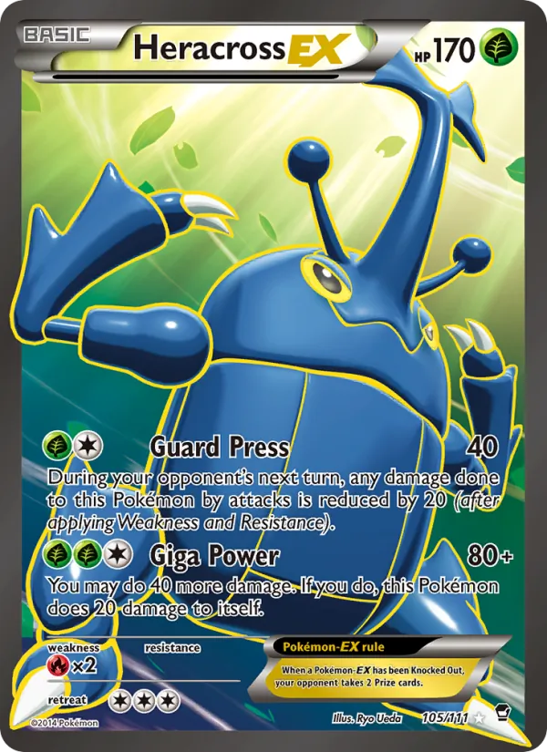 Heracross EX — Furious Fists #105 (Pokémon TCG card)