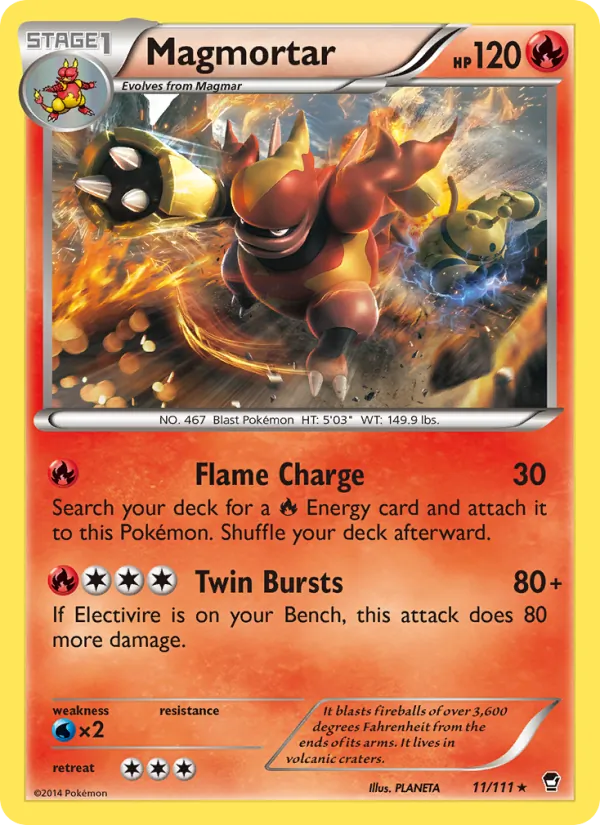 Magmortar — Furious Fists #11 (Pokémon TCG card)