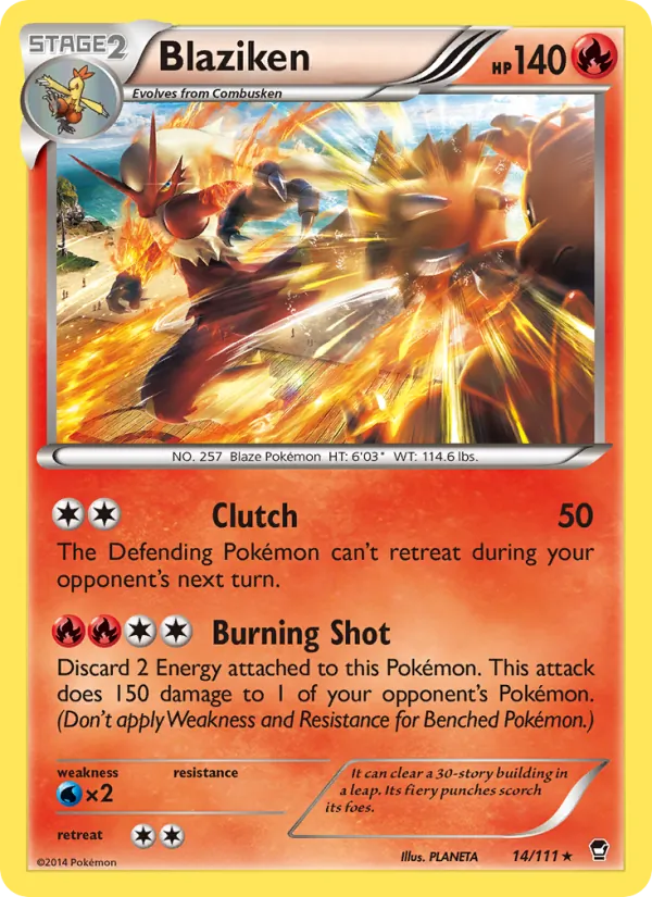 Blaziken — Furious Fists #14 (Pokémon TCG card)