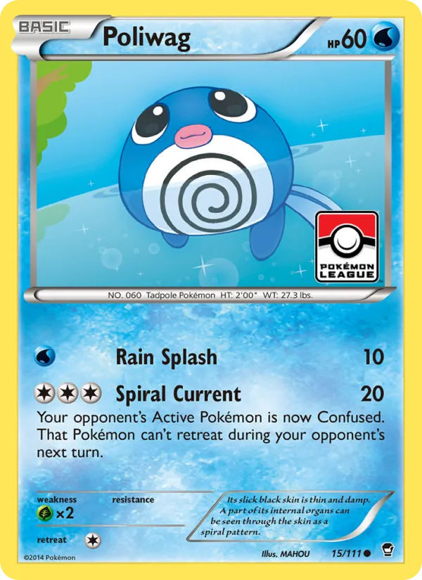 Poliwag — Furious Fists #15 (Pokémon TCG card)