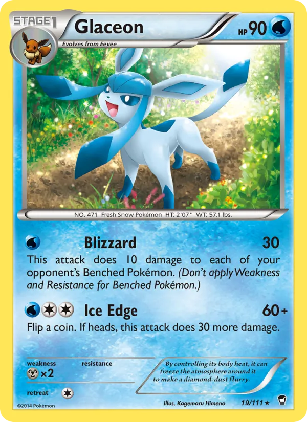 Glaceon — Furious Fists #19 (Pokémon TCG card)