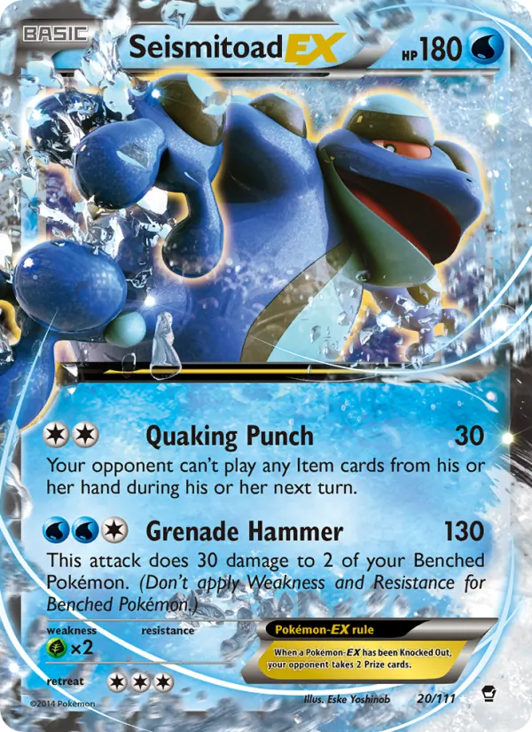 Seismitoad EX — Furious Fists #20 (Pokémon TCG card)