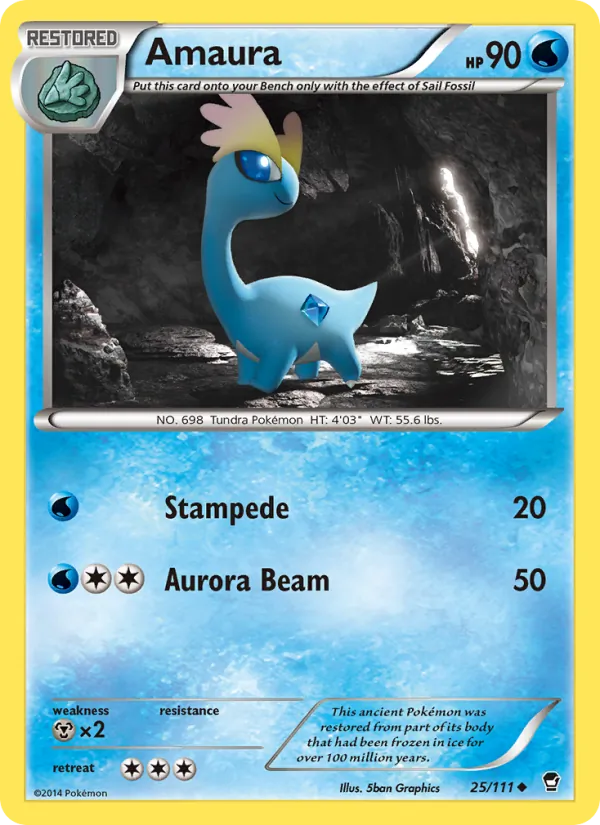 Amaura — Furious Fists #25 (Pokémon TCG card)