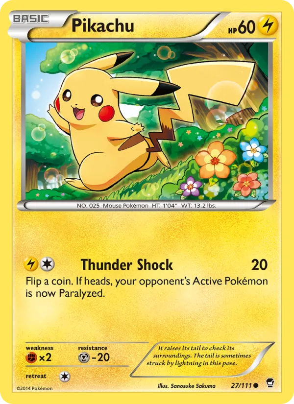 Pikachu — Furious Fists #27 (Pokémon TCG card)