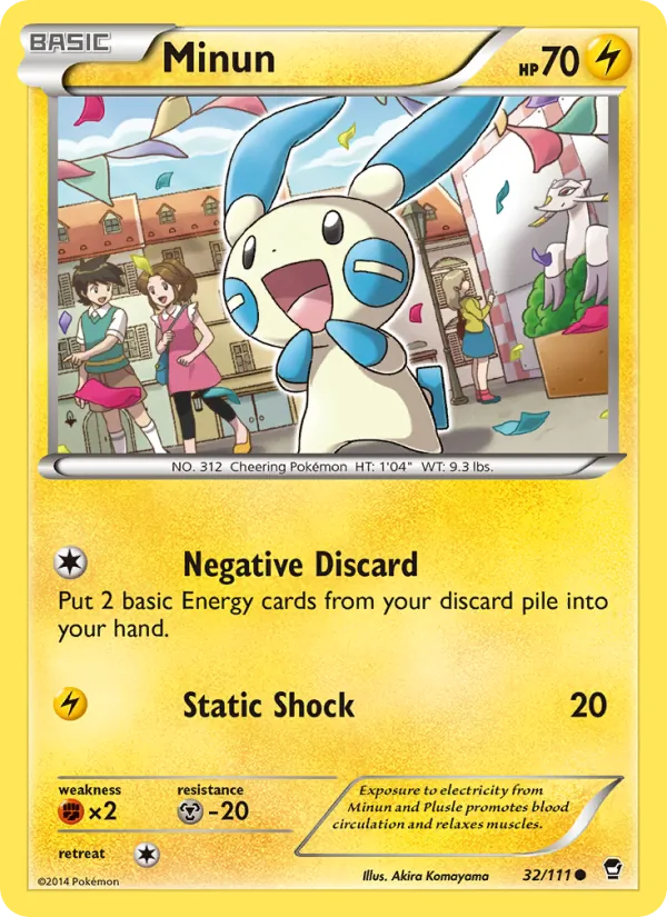 Minun — Furious Fists #32 (Pokémon TCG card)