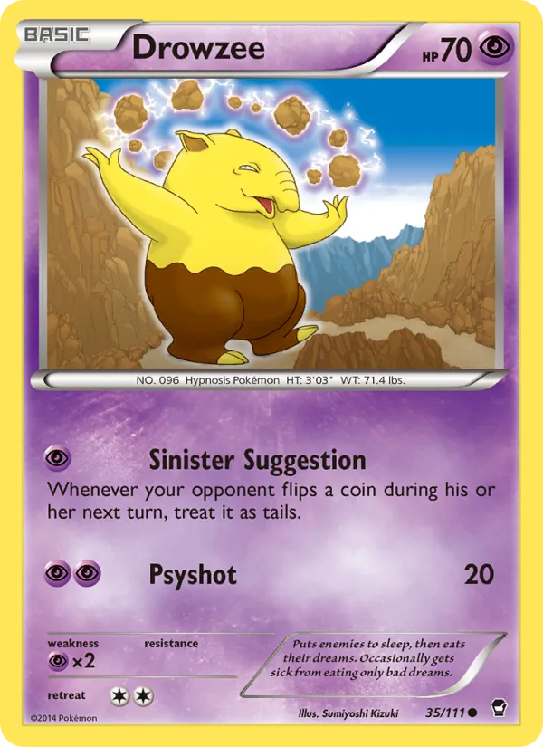 Drowzee — Furious Fists #35 (Pokémon TCG card)