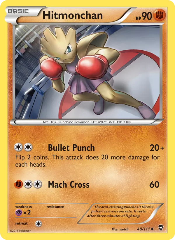Hitmonchan — Furious Fists #48 (Pokémon TCG card)