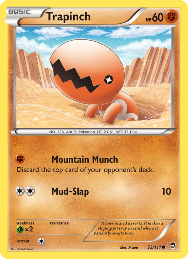 Trapinch — Furious Fists #53 (Pokémon TCG card)