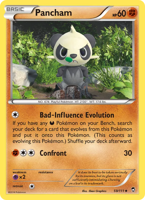 Pancham — Furious Fists #59 (Pokémon TCG card)