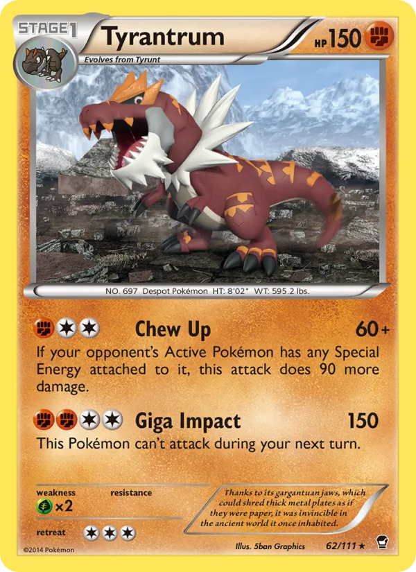 Tyrantrum — Furious Fists #62 (Pokémon TCG card)