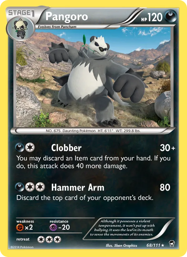 Pangoro — Furious Fists #68 (Pokémon TCG card)