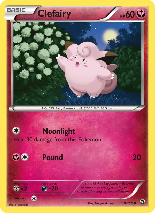 Clefairy — Furious Fists #69 (Pokémon TCG card)