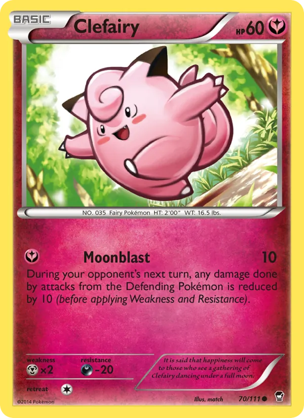 Clefairy — Furious Fists #70 (Pokémon TCG card)