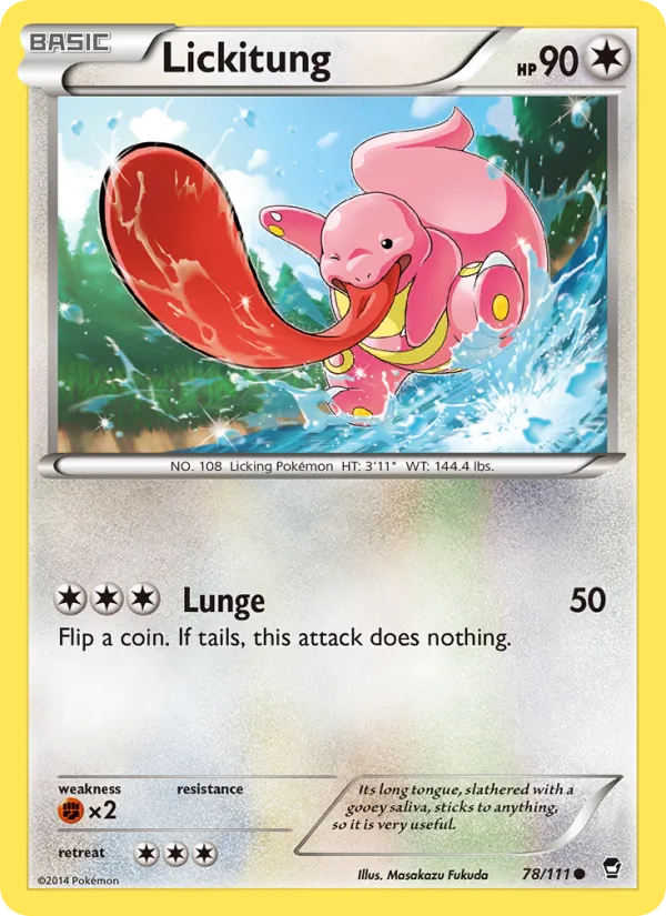 Lickitung — Furious Fists #78 (Pokémon TCG card)