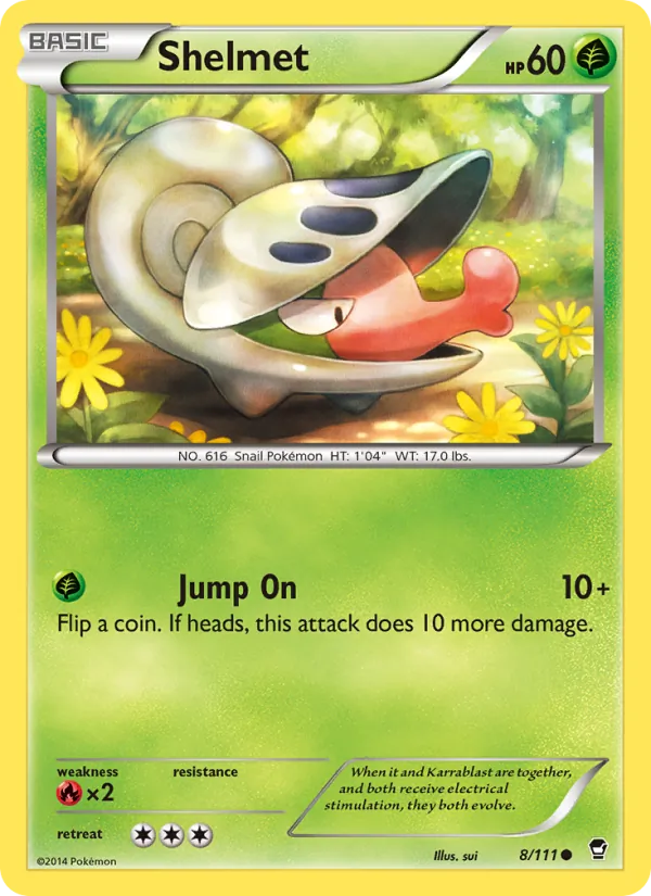 Shelmet — Furious Fists #8 (Pokémon TCG card)