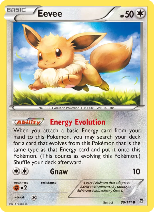 Eevee — Furious Fists #80 (Pokémon TCG card)