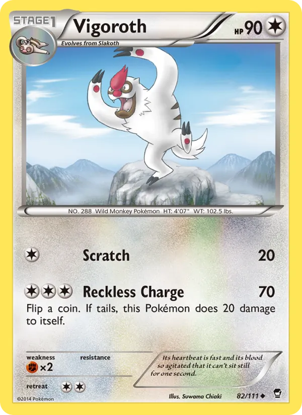 Vigoroth — Furious Fists #82 (Pokémon TCG card)