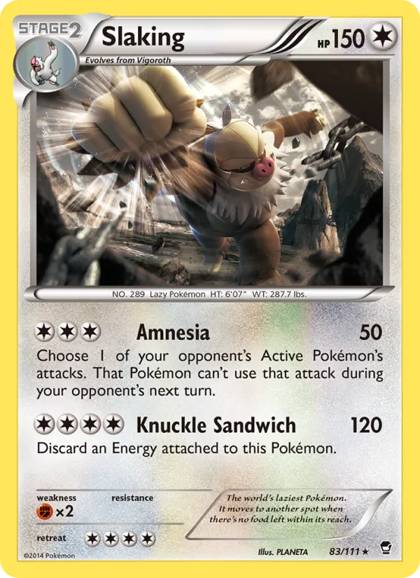 Slaking — Furious Fists #83 (Pokémon TCG card)