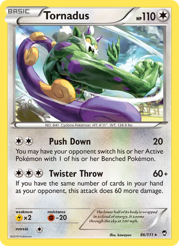 Tornadus — Furious Fists #86 (Pokémon TCG card)