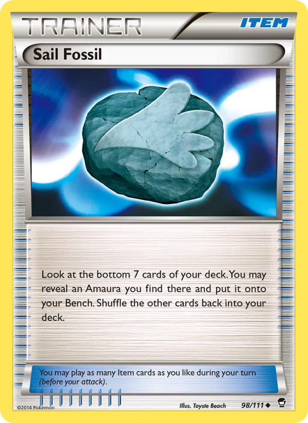 Sail Fossil — Furious Fists #98 (Pokémon TCG card)