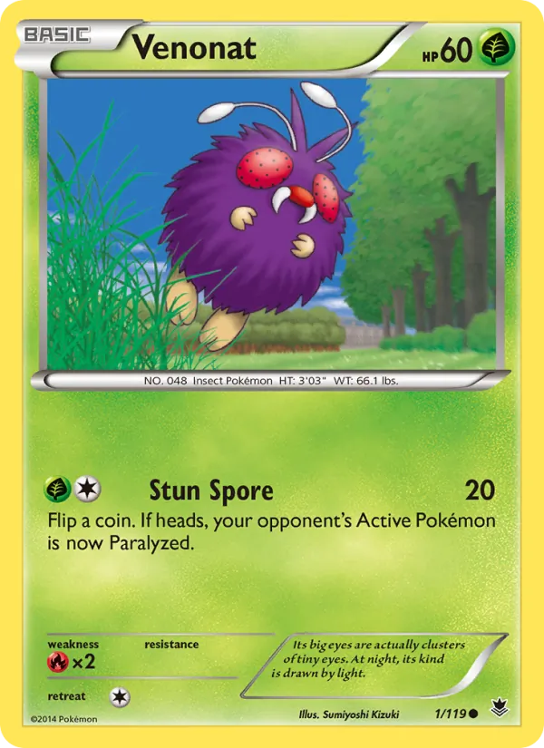 Venonat — Phantom Forces #1 (Pokémon TCG card)