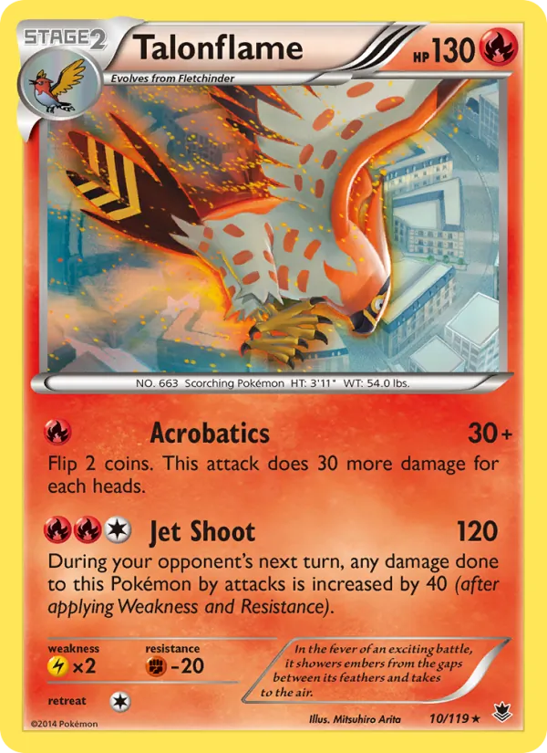 Talonflame — Phantom Forces #10 (Pokémon TCG card)