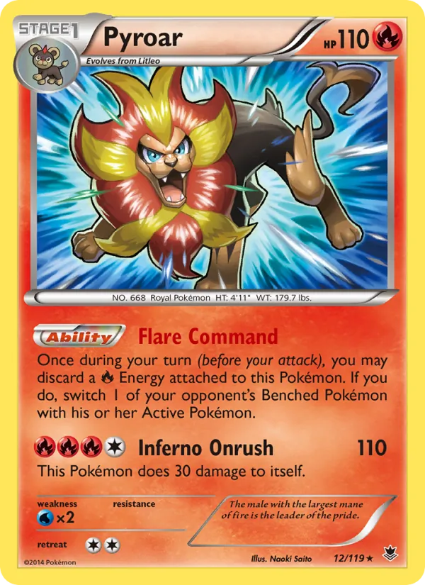 Pyroar — Phantom Forces #12 (Pokémon TCG card)