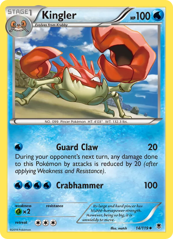Kingler — Phantom Forces #14 (Pokémon TCG card)