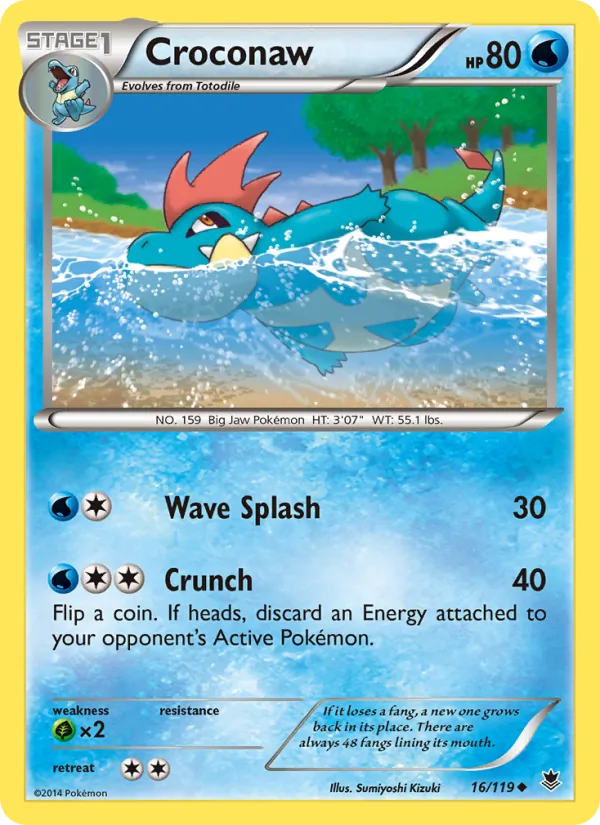 Croconaw — Phantom Forces #16 (Pokémon TCG card)